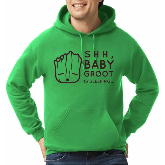 Hoodie Marvel Baby Groot is Sleeping Guardians of the Galaxy Cute Kawaii Funny - Picture 1 of 4